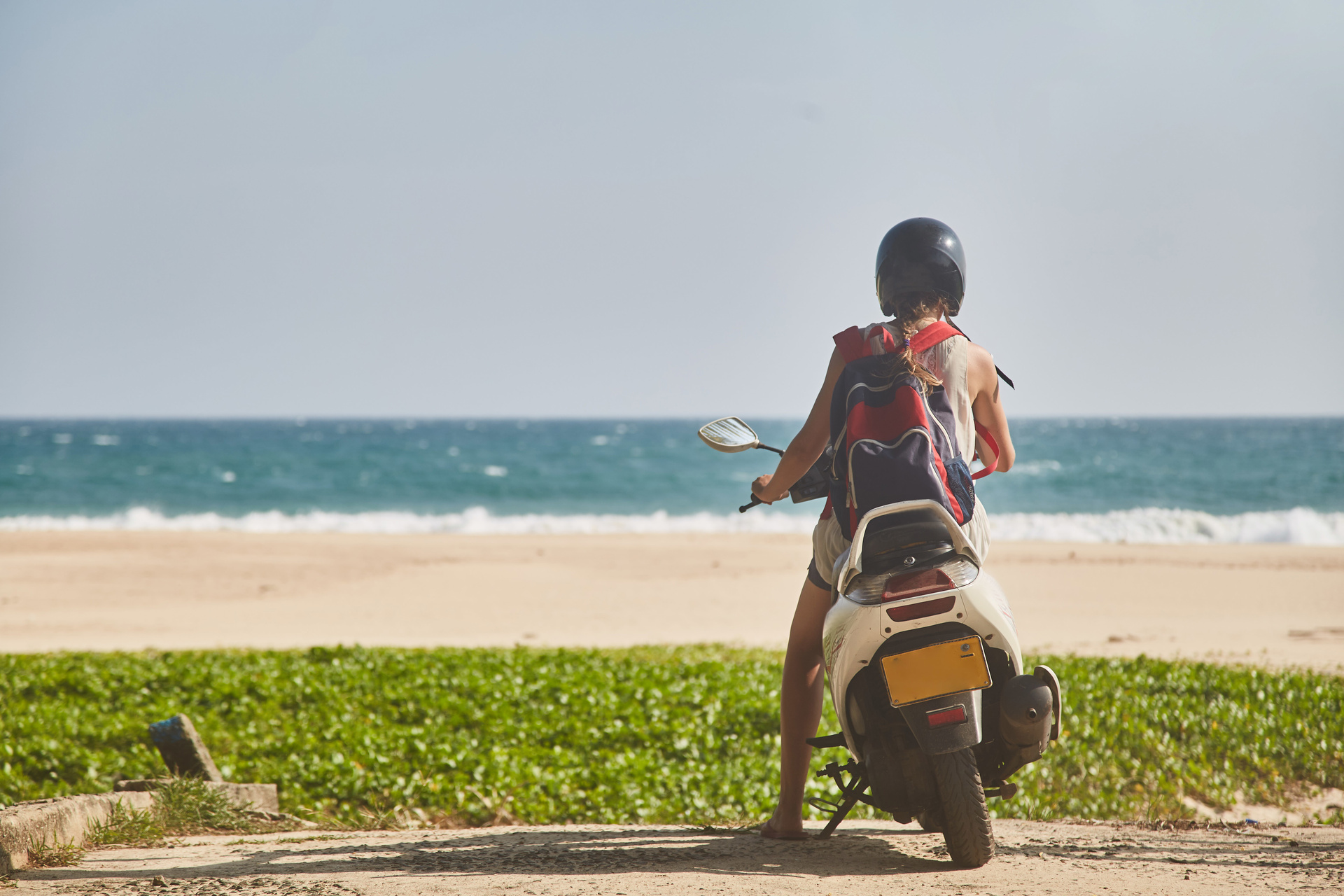 scooter plage asie