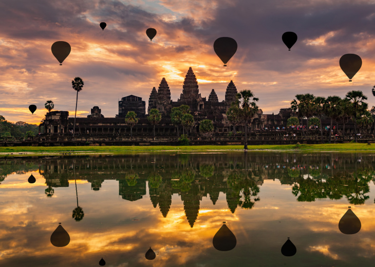 angkor wat montgolfières