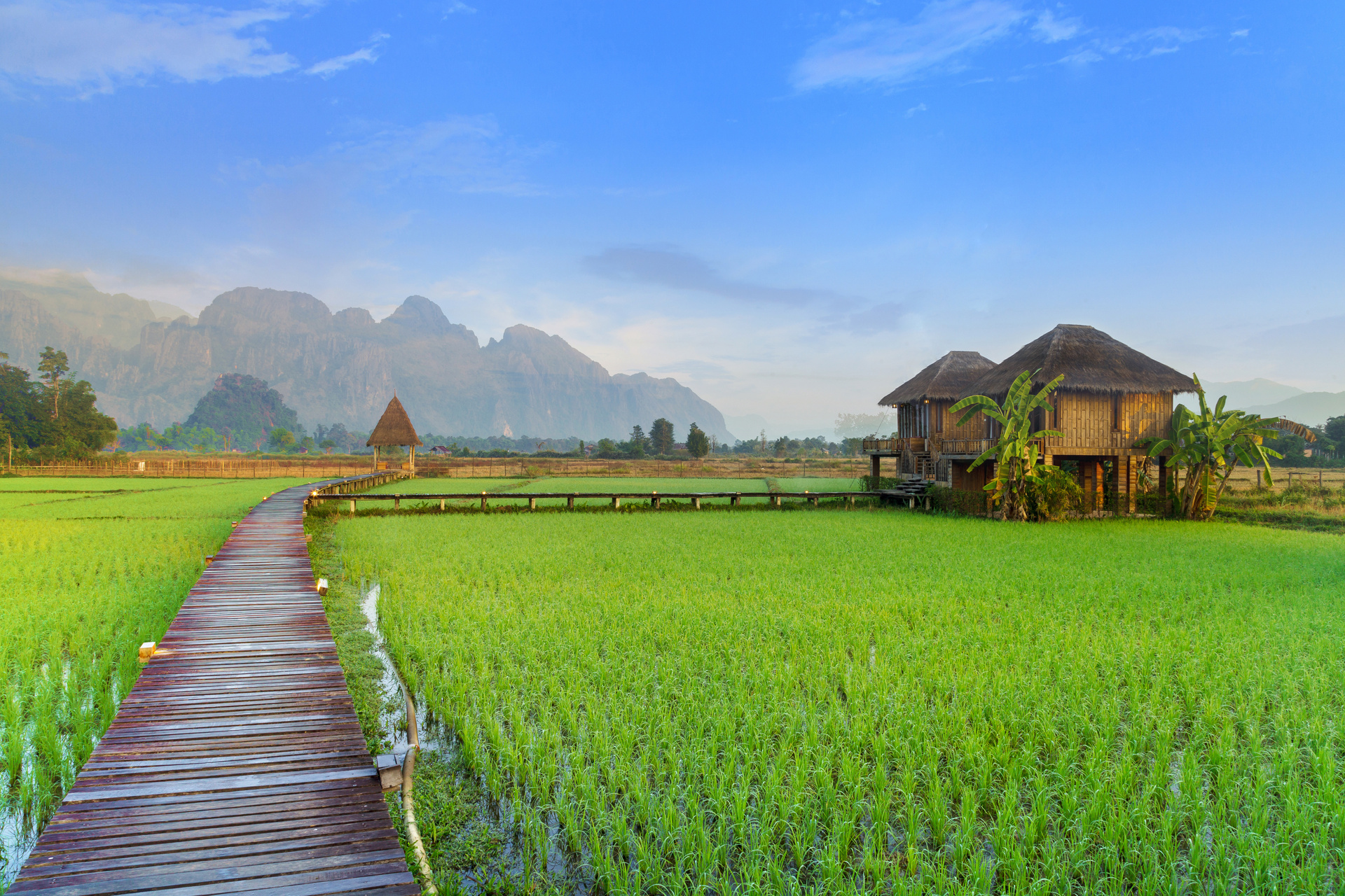 vang vieng paysage riziere laos