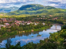 vue luang prabang montagne